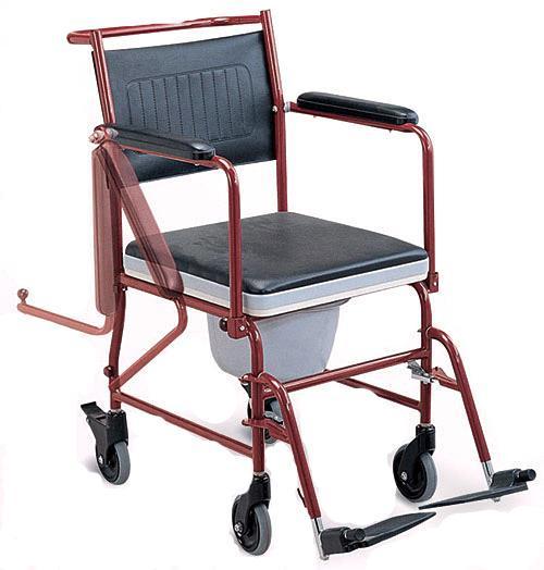 Item B-2.16 Chairs, Commode Chair with removable seat and a covered commode pan for occasional use. ITB-HTOC-77684-13-16155 (PPL) 1) Frame structure made of 14 gauge stainless steel epoxy coated.