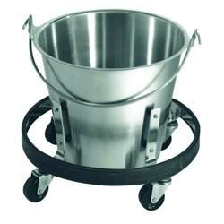 Item B-2.20 Kick Buckets Heavy-duty stainless steel mobile kick bucket to use in operating rooms.
