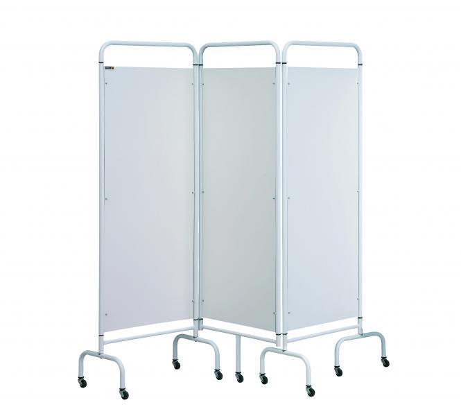 Item B-2.23 Screens, Bedside, Triple Metal frame mobile folding screens to provide temporary privacy for patients. ITB-HTOC-77684-13-16155 (PPL) 1) Epoxy coated 16 gauge stainless steel frame.
