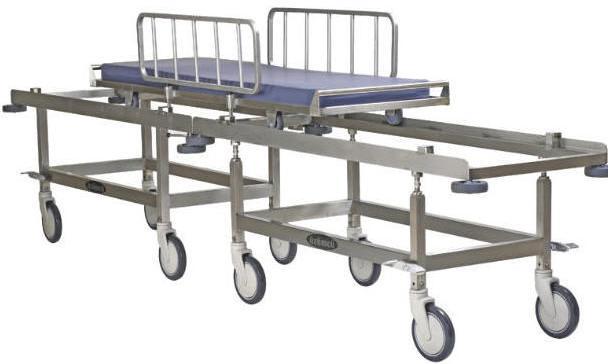 Item B-2.24 Stretchers, Mobile, Hospital Stretcher for patient/treatment around the hospital, steel frame epoxy coated and base in carbon steel, Including one system for operating room transfer.