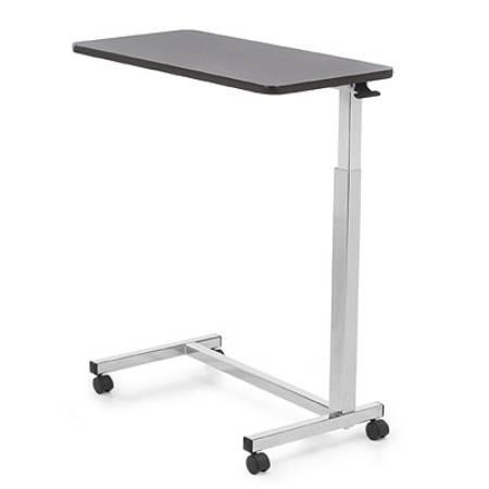 Item B-2.30 Tables, Over-bed, Fixed Height Simple feeding over-bed Table for Fixed Height Hospital Beds. 1) Manufactured from stainless tubular steel which shall be epoxy powder coated.
