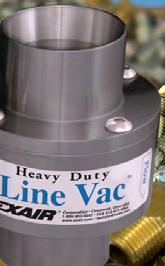 Many applications require the materials be transported over longer distance. The Heavy Duty Line Vac can move more material over longer lengths.