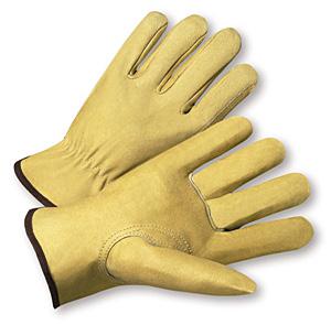Features slip on cuffs for easy on/off, straight thumb, and shirred elastic back. $6.99 $7.15 Pigskin Leather Driver Gloves Pigskin leather driver style gloves.