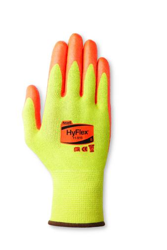 85 HyFlex 11-515 HI-VIZ Medium Duty Offer unprecedented protection and visibility using a DuPont Kevlar yellow liner with Ansell INTERCEPT Technology as well as exceptional comfort and durability.