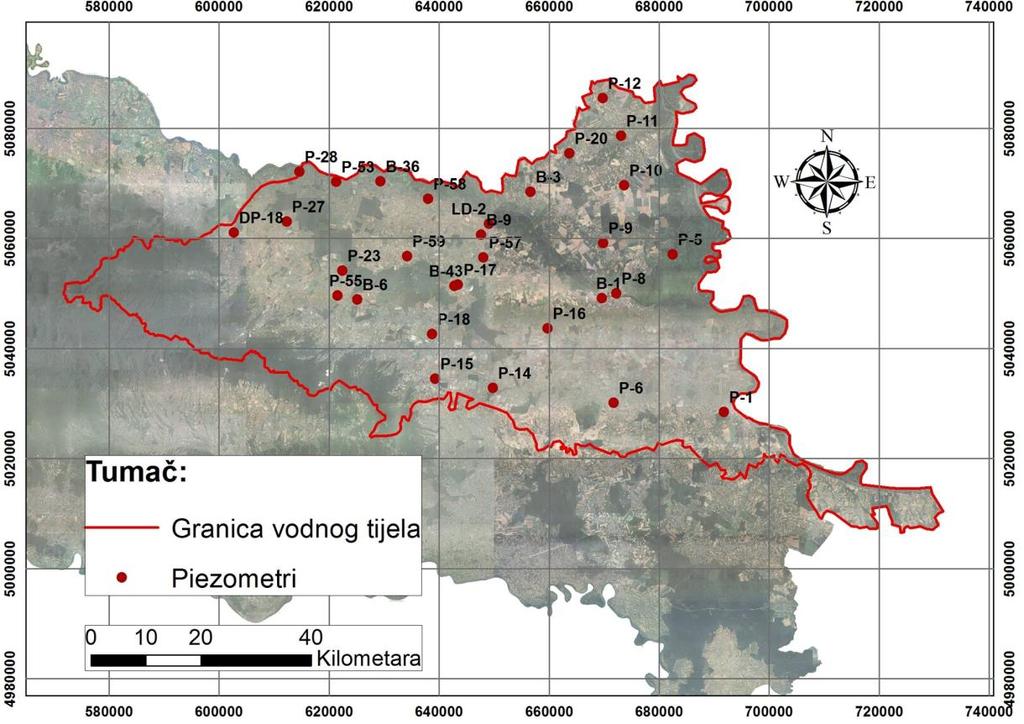 2. Geografski položaj istraživanog područja Vodno tijelo Istočna Slavonija u slivu Drave pruža se na krajnjem istoku Republike Hrvatske karakteriziranom prostranim ravnicama u kojima su se tijekom