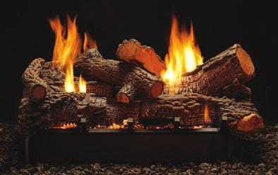 The visual effect is a lot more fireplace with less of the firebox face showing.