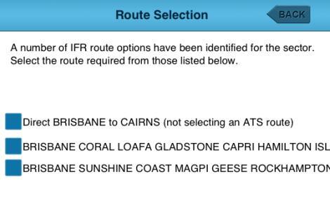 4.4.3 IFR Routes A database of all IFR routes (Australia and New Zealand) is provided with the software.