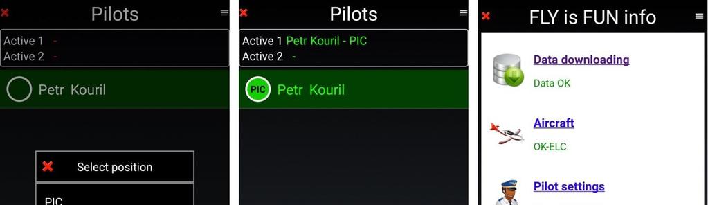 Then set it as PIC Pilot in Charge, Instructor or Co-Pilot.