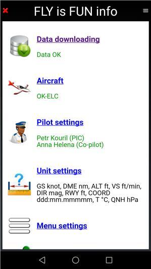 Pilots names and position are then displayed on FLY is FUN info page.