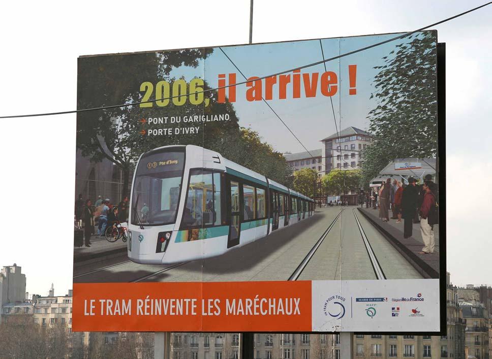 3 - Paris City council schemes 2001-2007 Tramway Operational in 2006 17 stops along 7,9 km Serving : 167 000 inhabitants & 89 000 places of