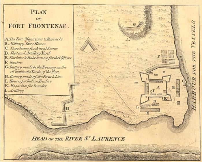 Figure 34. Map of Fort Froteac possibly by Joh Roque 63 (MHS 200d). Ufortuately, the small umber of forts aalyzed here did ot provide results as strog as those ecoutered withi the Pesylvaia forts.
