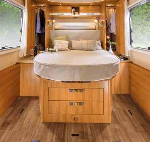 wardrobe in the B 594. 4 Easy access The fold-down bed with the.