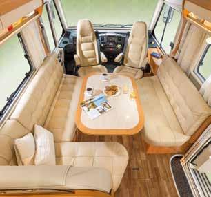 95-metre wide seating group in the new B 878 SL layout in Trentino pear wood furniture finish and