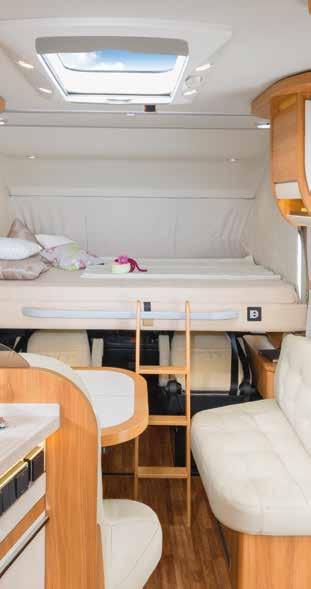 HYMER B-SL 67 Sleeping comfort Perfect sleeping quarters for weary travellers.