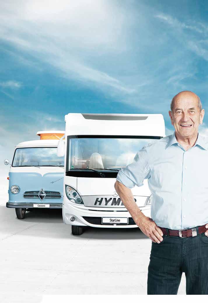 HYMER 7 The Pioneer Inventor, visionary, entrepreneur Erwin Hymer wrote camping history by turning his group of companies into a European market leader.