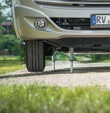 Exclusive bicycle rack system for the HYMER rear garage. Takes just seconds to install.