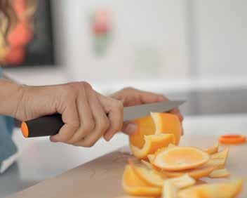Service and care Knives All Fiskars knives have a hardness measurement between HRC 52 and HRC 56. This enables re-sharpening, making them ideal for everyday household use.
