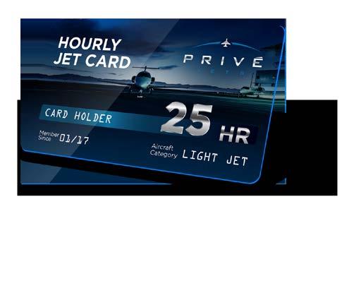 Hourly Jet Cards HOURLY S JET SETTER MEMBERSHIP HOURLY Fixed hourly rates 15% Discount on hourly rate for qualifying round trips Canada, Caribbean & Mexico travel is offered at a 10% Premium All