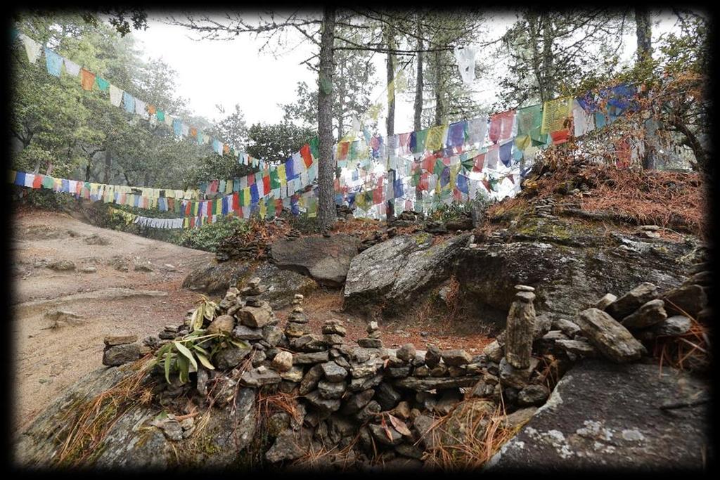 Prayer flags are spotted everywhere in Bhutan.