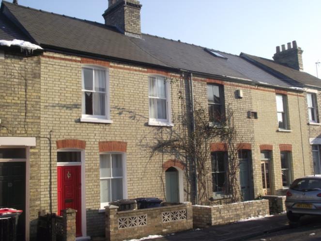 From the late 1880s red brick started to be used decoratively on street frontages: Fern Cottages, No 2,4,6 built 1890.