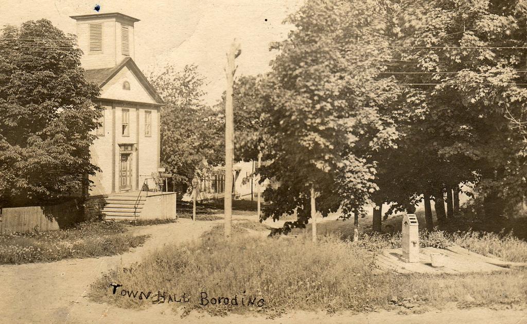 A "TIME-LINE" IN HISTORY by Elizabeth Rogalia A Picture Post Card of Borodino Town Hall mailed on November 9, 1911 (SAHS Archives) I wrote the first Borodino (Grange) Hall Time Line for our June 2004