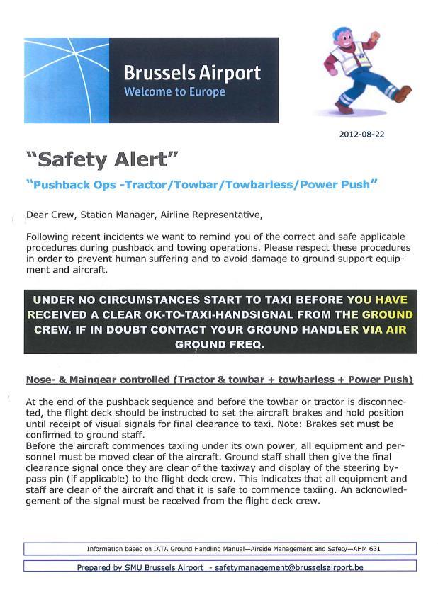 Annex: Safety Alert