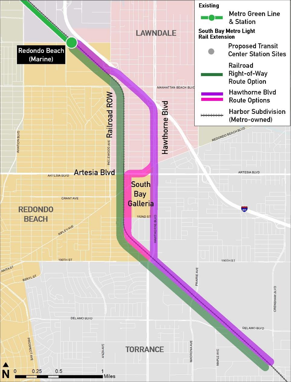 Route Alternatives 9 Based on initial city staff input, two main route alternatives under consideration: Route Options Under Consideration Alternative R: Within Railroad ROW with