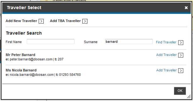 Add Traveller. You will then be asked to enter your payment method.