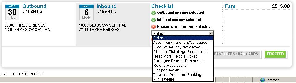 Seating Once you have selected the rail journey you can now specify the seating requirement. The drop down menus will enable you to select various options such as forward facing.