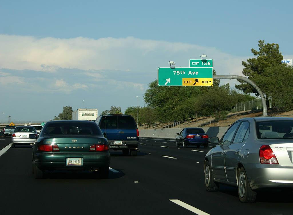 Cost Constrained Idea Candidate Two-Lane (Choice Lane) Exit Ramps: I-10: Westbound at Ray Rd, Warner Rd, Elliot Rd, Broadway Rd, SR-143 and 40 th St.