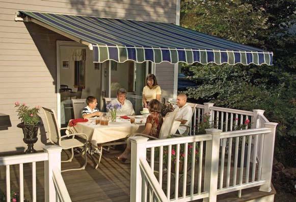 Shown with Optional Woven Acrylic Fabric FIVE YEAR COVERAGE Optional 5-Year All Weather Limited Warranty It s the best protection for your awning investment.