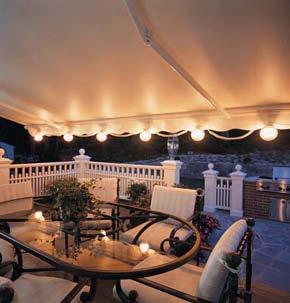 Patio Lights Enjoy your awning during the evening hours and at night.