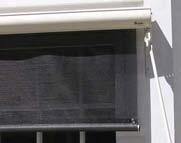 Durable vinyl mesh blocks 80% of sun, wind, and mists yet lets in soft, filtered light and air.