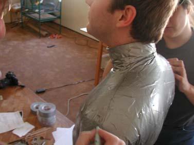 MARKING THE DUCT TAPE DUMMY