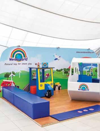 The allocation of space is free of charge while Wonder World invests in the play area construction and facilities.