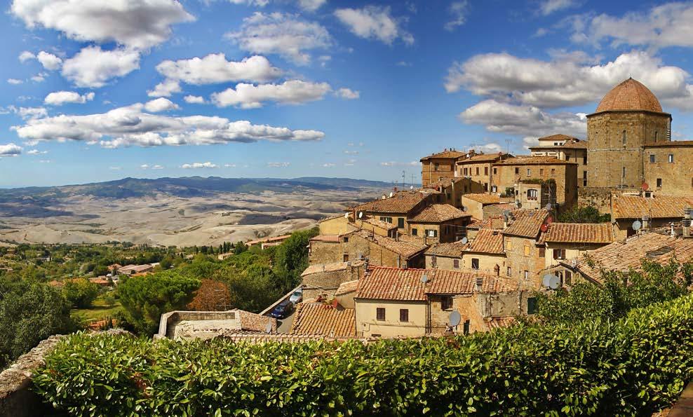 Day Six: Friday, June 23 Volterra Perched high atop a hill and dominating a large area, Volterra is the quintessential Etruscan hilltop town.