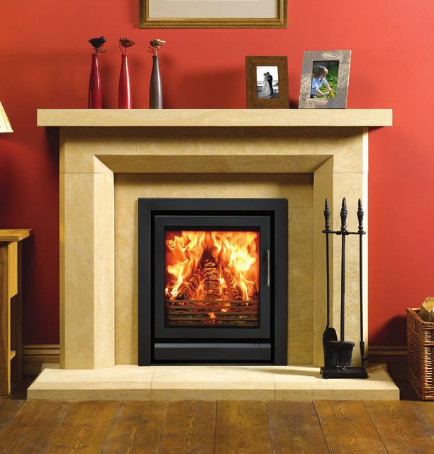 RIVA 55 HIGH EFFICIENCY UP TO 84% Providing greater heat output and a larger window to view the swirling flames, the Riva 55 can be installed into a fireplace opening that is 915mm h x 915mm w x