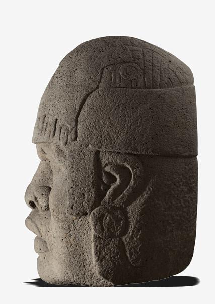 COLOSSAL HEAD 5 MEXICO, VERACRUZ, MUNICIPALITY OF TEXISTEPEC SAN LORENZO TENOCHTITLÁN, 1200 900 BC BASALT, 73¼ X 56 11 /16 X 49¼IN.