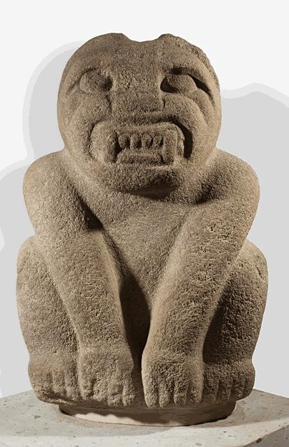 SMALL FELINE (MONUMENT 7) MEXICO, VERACRUZ, MUNICIPALITY OF TEXISTEPEC LOMA DEL ZAPOTE-EL AZUZUL, 1200 900 BC ARKOSE, 43 1 /4 X 30 11 16 X 19 5 8 IN.