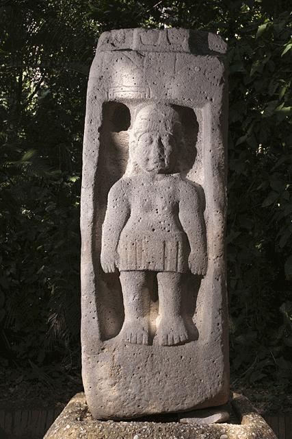 FEMALE FIGURE (STELA 1) MEXICO, TABASCO, LA VENTA, 900 400 BC BASALT, 98 7 16 X 38 9 /16 X 27 9 16 IN.