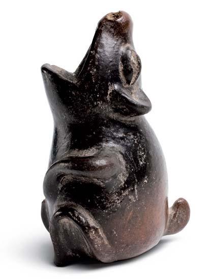 VESSEL IN THE FORM OF A TLACUACHE (OPOSSUM) MEXICO, CENTRAL HIGHLANDS, 1200 600 BC SLIP-PAINTED