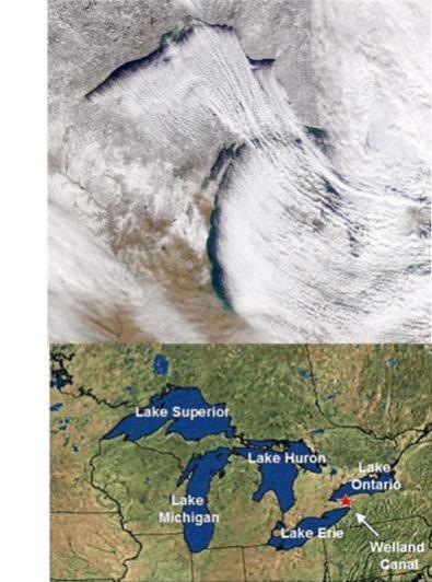Lake Effect Snow Lake-effect snow is produced in the winter when cold, Arctic winds move across long expanses of