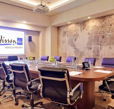 Eight smaller meeting rooms can serve as break-out rooms or as individual meeting rooms.