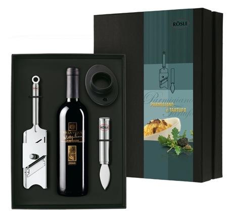 With RÖSLE products as the core component, the sets are rounded off with accompaniments such as spices, wine, coffee or other related accessories, presented