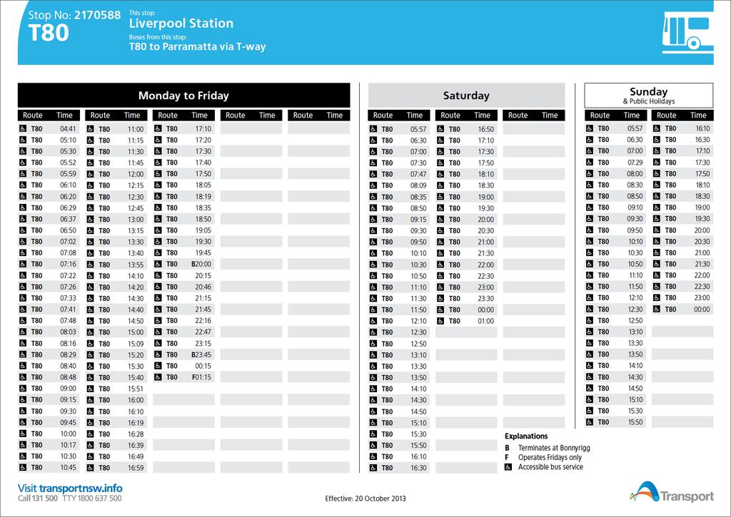 The timetables now have a common format theme of blue (as applied to the buses), with