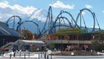 5 hour drive from central Tokyo, and within the Fuji-Q Highland Theme Park.