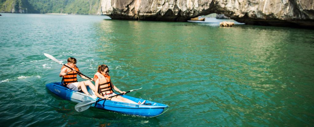 KAYAKING IN THE BAY Kayaking is a must-try activity during