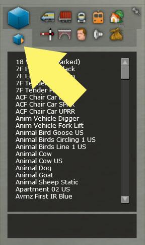 routes). To enable additional object sets (which could be for any downloaded or freeware content) ready for use they must be checked in the object set filter list in the editors.