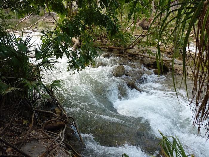 THIS GIVES YOU AN IDEA OF THE VOLUME OF WATER FLOWING DOWN LAWN HILL CREEK. A Permanent Home Aboriginal people have lived here for a long time, somewhere between 30,000 and 50,000 years.