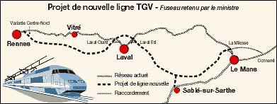 Figure 24: TGV Ouest possible layout (Source Ouest France) At the current time the TGV Ouest project is still studied and if the project is adopted, the building is expected to start in 2009. 2.3.